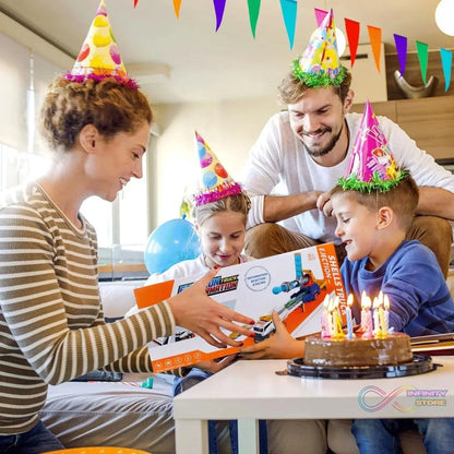 Large Truck Toys Include 2 Racing Cars+4 Ball, with Light & Sounds (Battery Not Included) - infinityexculsivestore.com