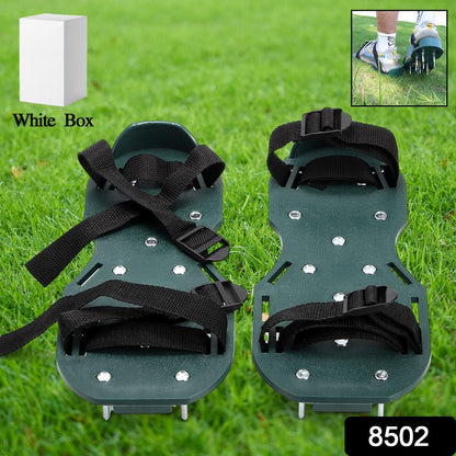 Lawn Aerator Sandals, Garden Grass Aerator Spiked Sandals Green Studded Shoes for Yard Patio Garden Excavation - infinityexculsivestore.com
