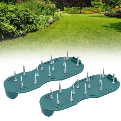 Lawn Aerator Sandals, Garden Grass Aerator Spiked Sandals Green Studded Shoes for Yard Patio Garden Excavation - infinityexculsivestore.com