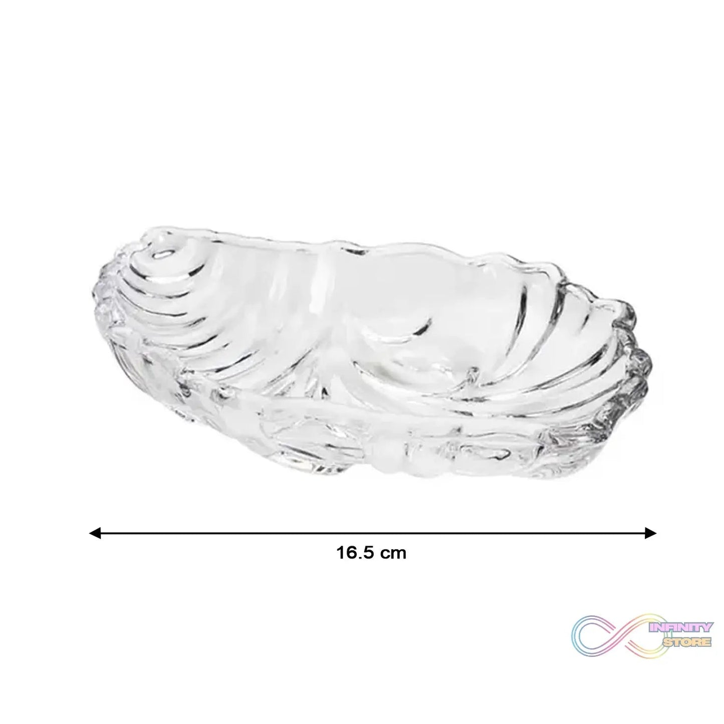 Leaf shaped Glass Serve tray of snacks, Mukhwaas, and ice cream. - infinityexculsivestore.com
