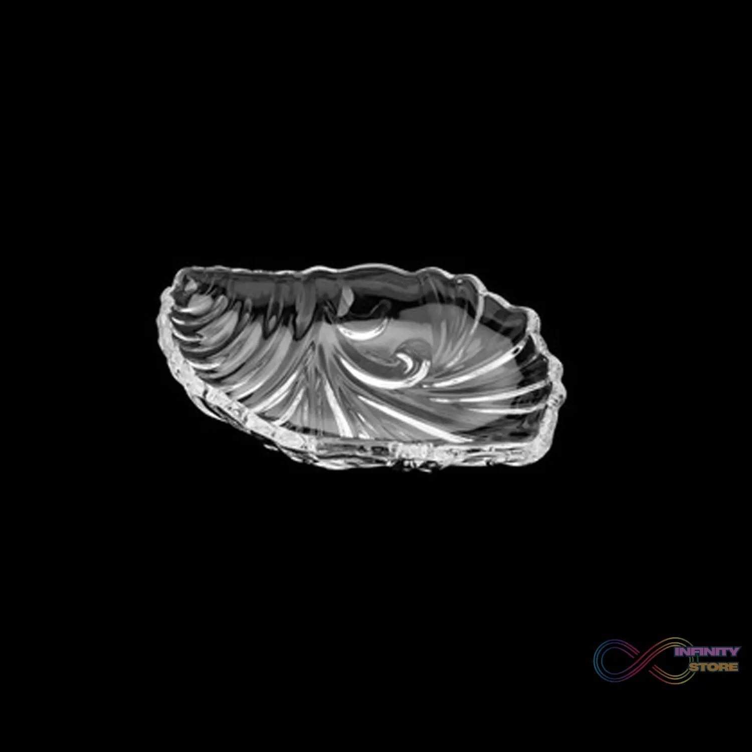 Leaf shaped Glass Serve tray of snacks, Mukhwaas, and ice cream. - infinityexculsivestore.com