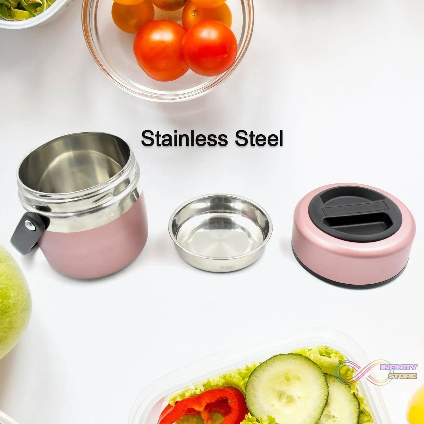 Leak - Proof Thermos Flask: Keeps Food Hot & Fresh (Stainless Steel, Multi - Color) - infinityexculsivestore.com
