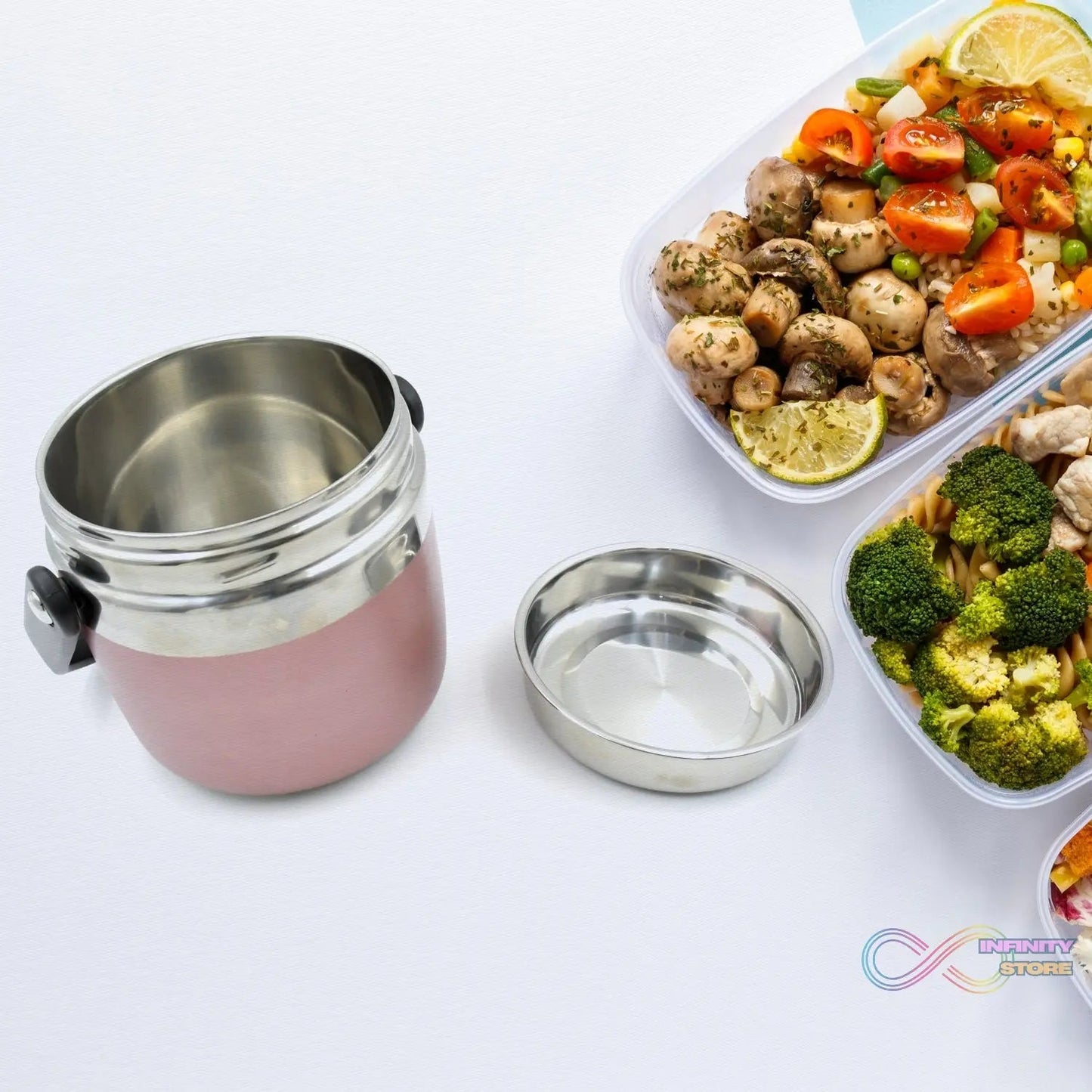 Leak - Proof Thermos Flask: Keeps Food Hot & Fresh (Stainless Steel, Multi - Color) - infinityexculsivestore.com