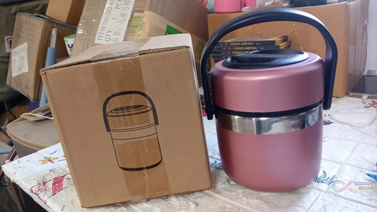 Leak - Proof Thermos Flask: Keeps Food Hot & Fresh (Stainless Steel, Multi - Color) - infinityexculsivestore.com