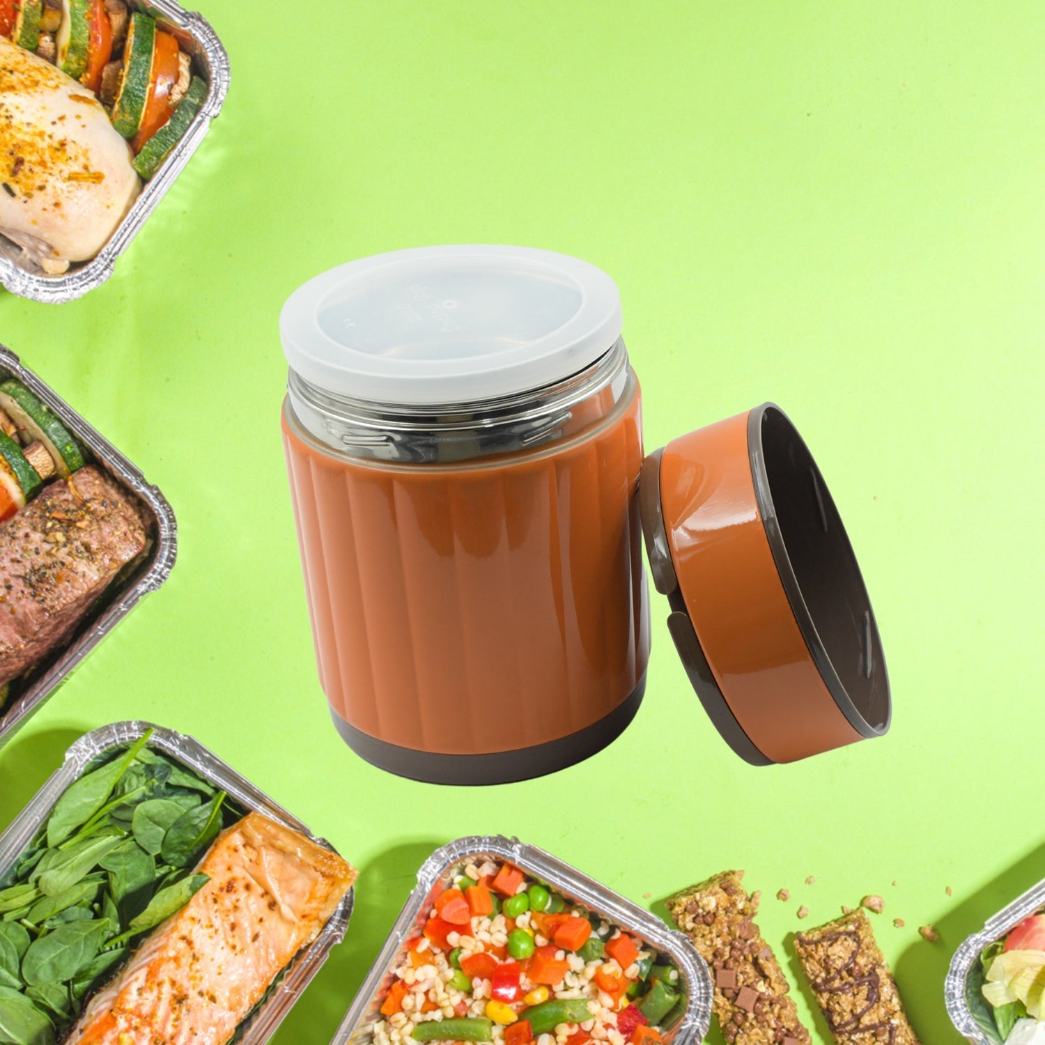Leak - proof Thermos Flask For Hot Food, Warm Soup Cup, Vacuum Insulated Lunch Box, Food Box for Thermal Container For Food Stainless Steel - infinityexculsivestore.com
