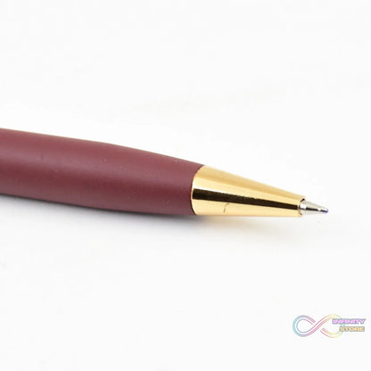 Leather Professional Business Visiting Card Case With Luxury Ballpoint Blue Pens (2 Pc Set / With Gift Box) - infinityexculsivestore.com