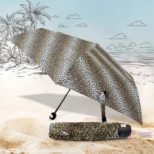 Leopard Shape 3 - Fold Sun & Rain Protective Foldable Umbrella (1 Pc) - infinityexculsivestore.com