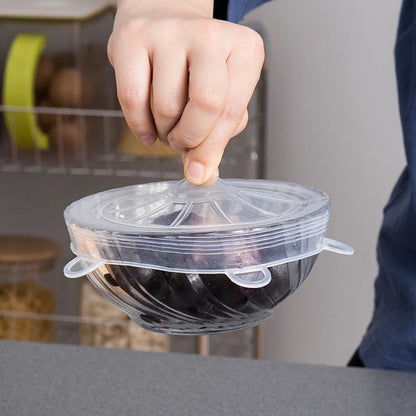 Silicone Stretch Lids, Food Cover For Freezer Microwave Oven Safe Fresh - Keeping Flexible Covers for Utensils, Dishes, Plates Jars, Cans, Mugs, Bowl Covers Food Safety Seal Lids (6 Pcs Set /95 Gm ) - infinityexculsivestore.com