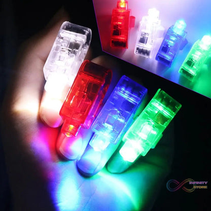 Light up Finger Tips, Clear Mini Rings, LED Glow Ring with Elastic Band (1 Pc) - infinityexculsivestore.com