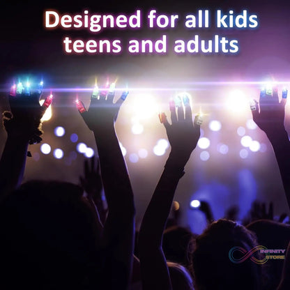 Light up Finger Tips, Clear Mini Rings, LED Glow Ring with Elastic Band (1 Pc) - infinityexculsivestore.com