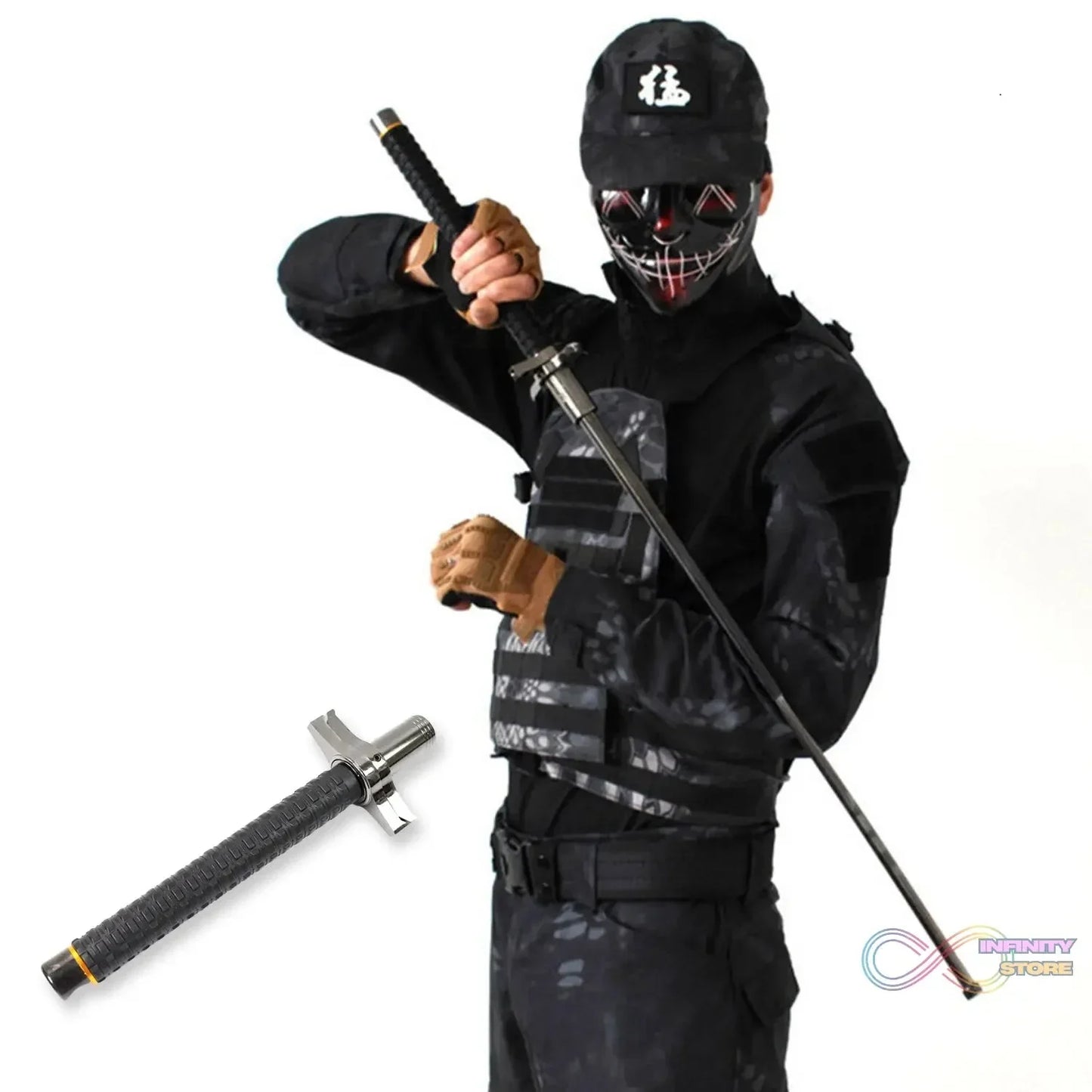 Lightweight Folding Walking Sticks with Nylon Bag Cover (76 Cm) - infinityexculsivestore.com