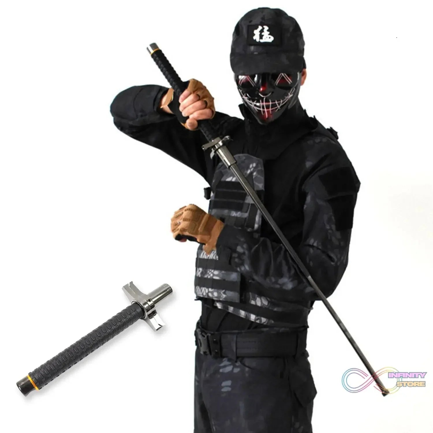 Lightweight Folding Walking Sticks with Nylon Bag Cover (76 Cm) - infinityexculsivestore.com