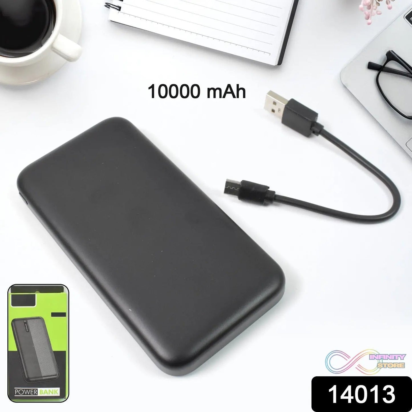 Lithium - Polymer, 2 USB Output, Power Bank, 10000mAh (1 Pc) - infinityexculsivestore.com