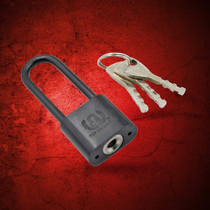 Lock with Key Metal Locker 1 Set Padlock Mini Padlock Beam Plastic, Copper Alloy, Iron Alloy Black Metal Storage Cabinet Safety Padlock 3 Additional keys (1 pc) - infinityexculsivestore.com