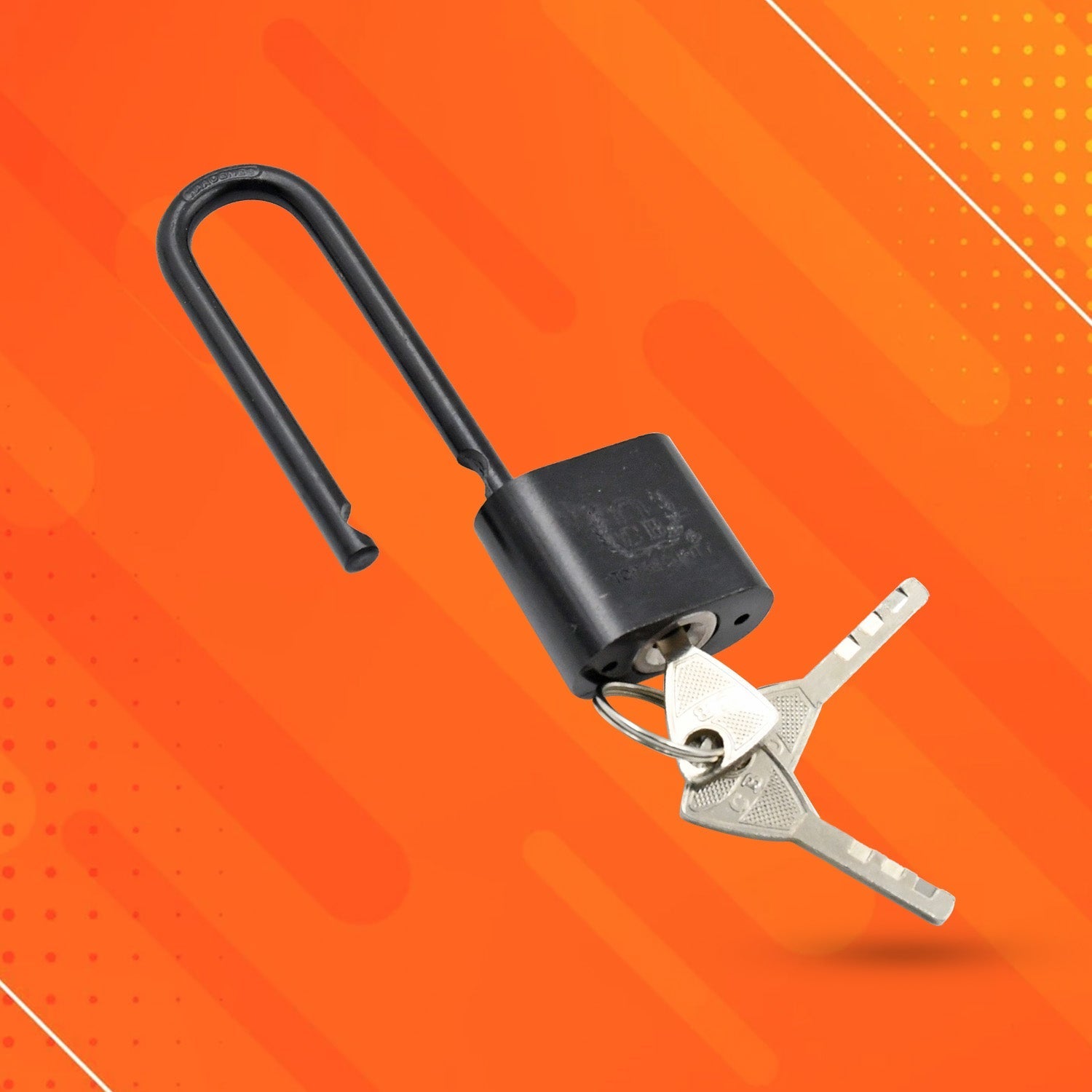 Lock with Key Metal Locker 1 Set Padlock Mini Padlock Beam Plastic, Copper Alloy, Iron Alloy Black Metal Storage Cabinet Safety Padlock 3 Additional keys (1 pc) - infinityexculsivestore.com