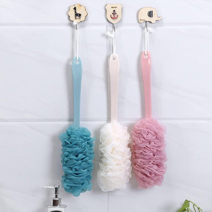 Loofah Back Scrubber for Shower, Long Handle Bath Sponge Shower Brush, Soft Nylon Mesh Back Cleaner Washer, Body Bath Brush for Women and Men, Bathroom Shower Accessories - infinityexculsivestore.com