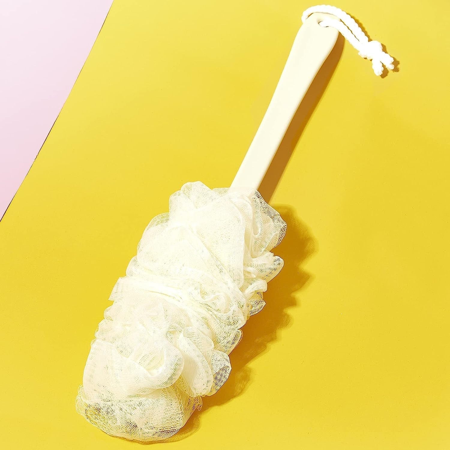 Loofah Back Scrubber for Shower, Long Handle Bath Sponge Shower Brush, Soft Nylon Mesh Back Cleaner Washer, Body Bath Brush for Women and Men, Bathroom Shower Accessories - infinityexculsivestore.com