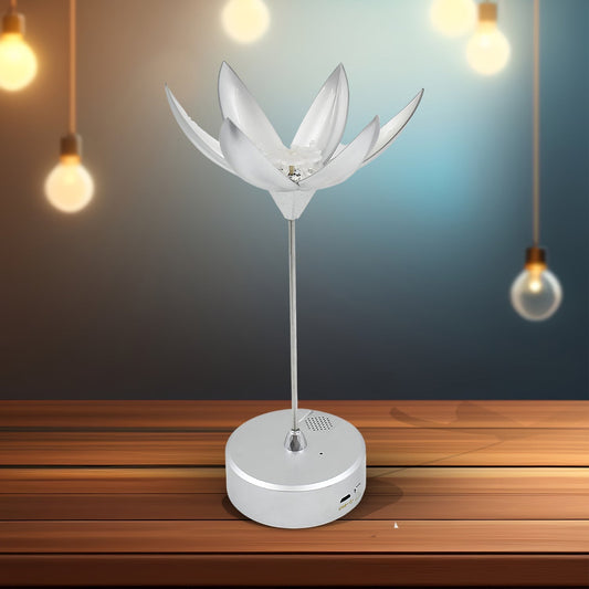 Lotus Flower Lamp with Music, Touch Open and Close, USB Rechargeable (1 Pc / Only One Color) - infinityexculsivestore.com