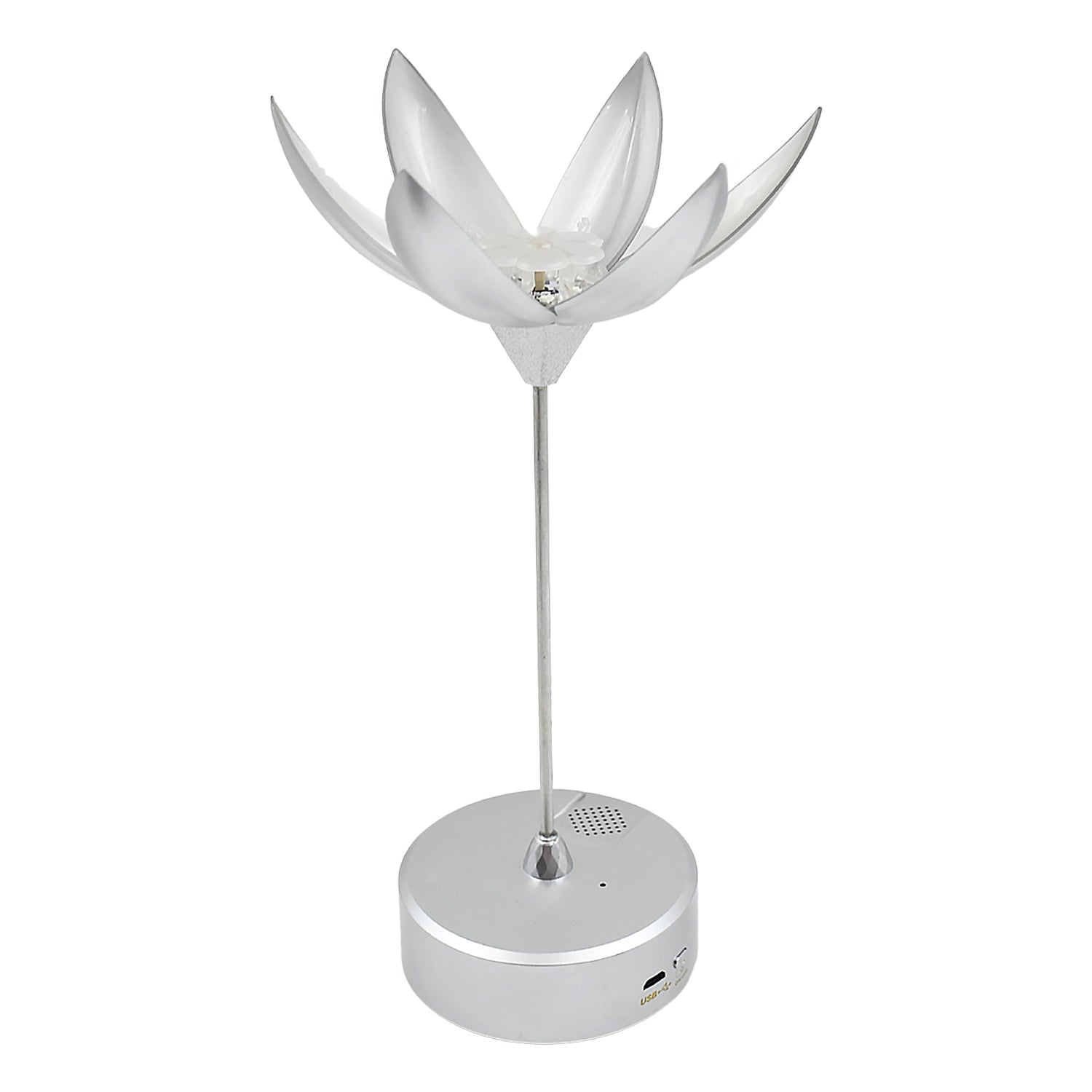 Lotus Flower Lamp with Music, Touch Open and Close, USB Rechargeable (1 Pc / Only One Color) - infinityexculsivestore.com