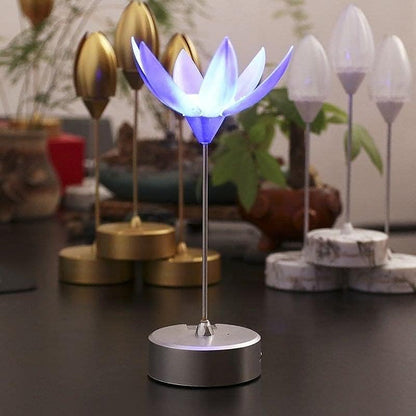 Lotus Flower Lamp with Music, Touch Open and Close, USB Rechargeable (1 Pc / Only One Color) - infinityexculsivestore.com