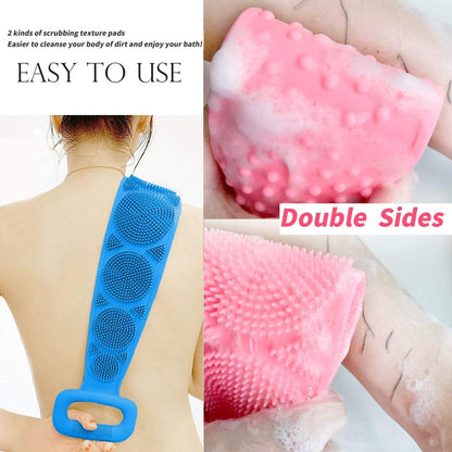 Low Quality Bath Body Brush Towel Eco - Friendly Back Scrubber Shower Brush Silicone Bath Body Brush Towel Body Cleaning Bathroom Shower Strap - infinityexculsivestore.com