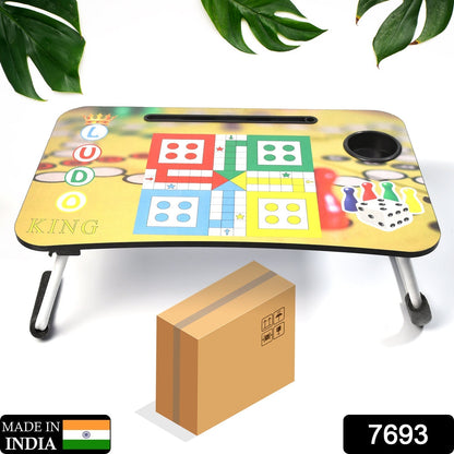 Ludo Design Foldable Study & Laptop Table for Children with Tablet Slot & Cup Holder - infinityexculsivestore.com