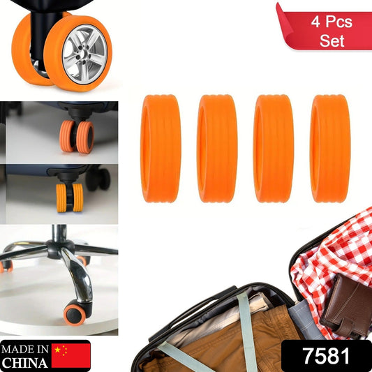 Luggage Wheel Covers, 4 Pcs Luggage Wheel Covers For Suitcase, Reduce Noise For Travel Luggage Suitcase, Silicone Suitcase Wheels Cover, For Protect Suitcase Wheels (4 Pc Set) - infinityexculsivestore.com