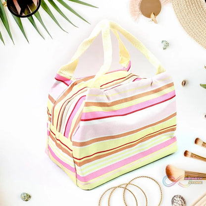 Lunch Box Bag for Women Men Insulated Lunch Bag With Zipper (1 Pc / Mix Color / Design) - infinityexculsivestore.com