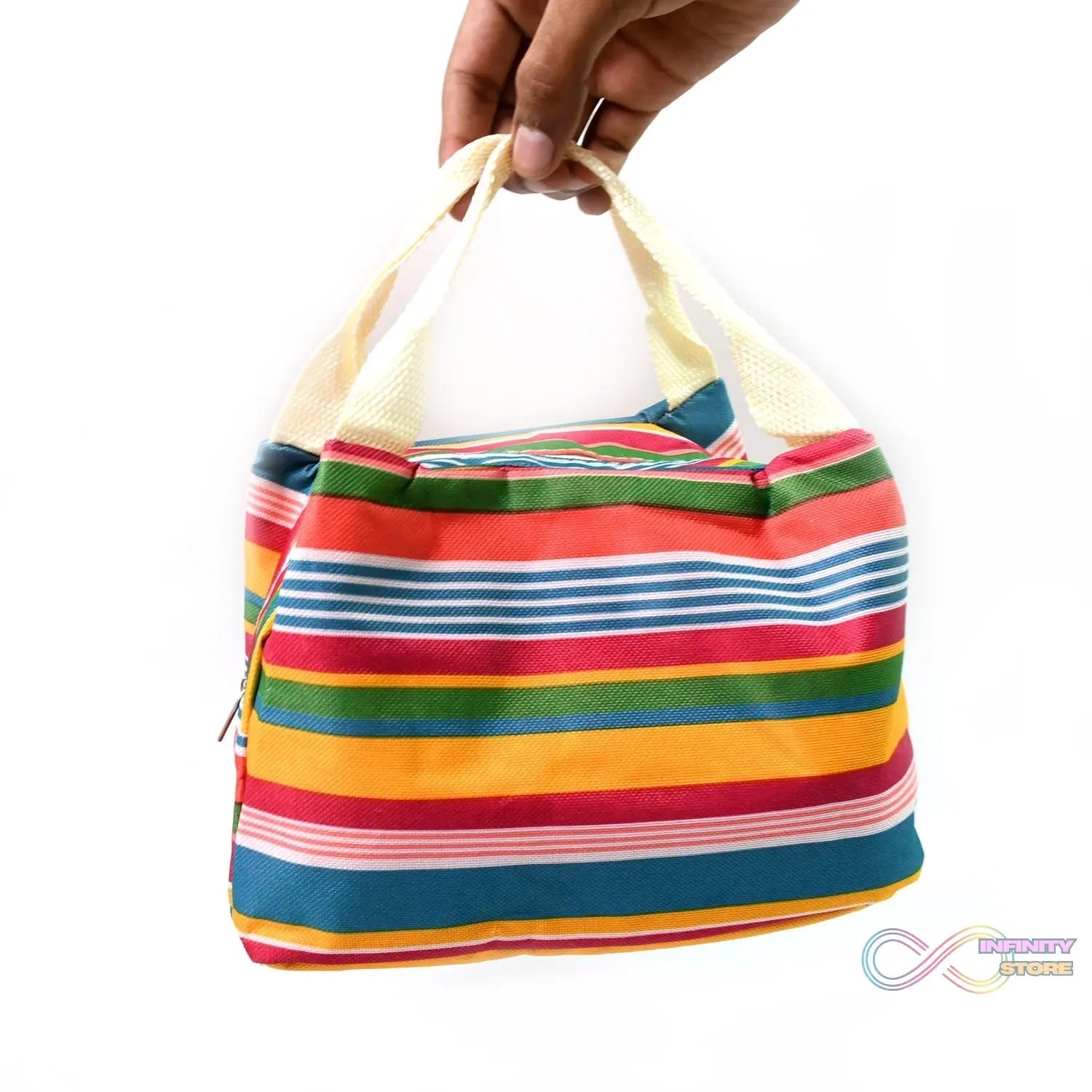 Lunch Box Bag for Women Men Insulated Lunch Bag With Zipper (1 Pc / Mix Color / Design) - infinityexculsivestore.com