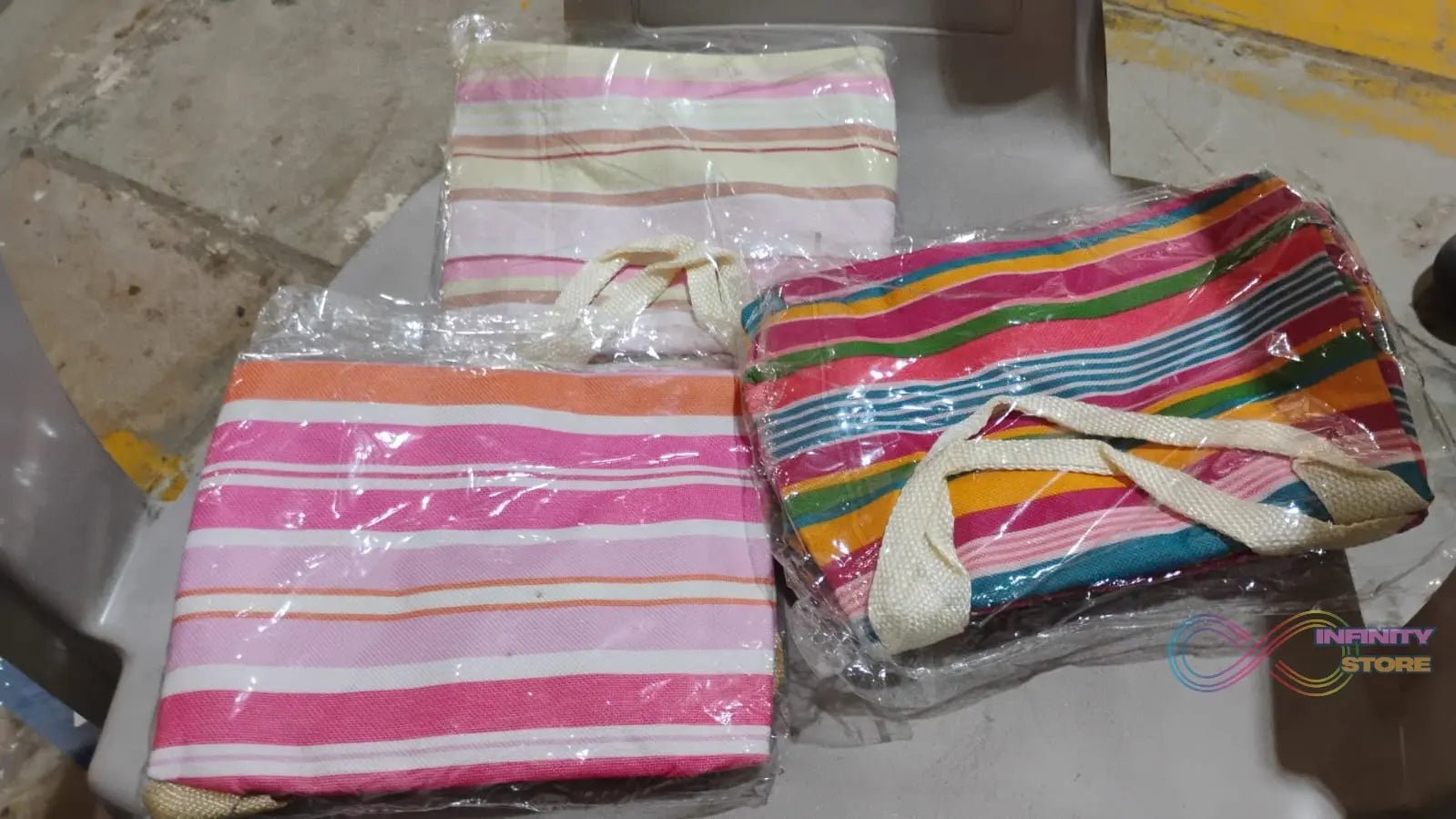 Lunch Box Bag for Women Men Insulated Lunch Bag With Zipper (1 Pc / Mix Color / Design) - infinityexculsivestore.com