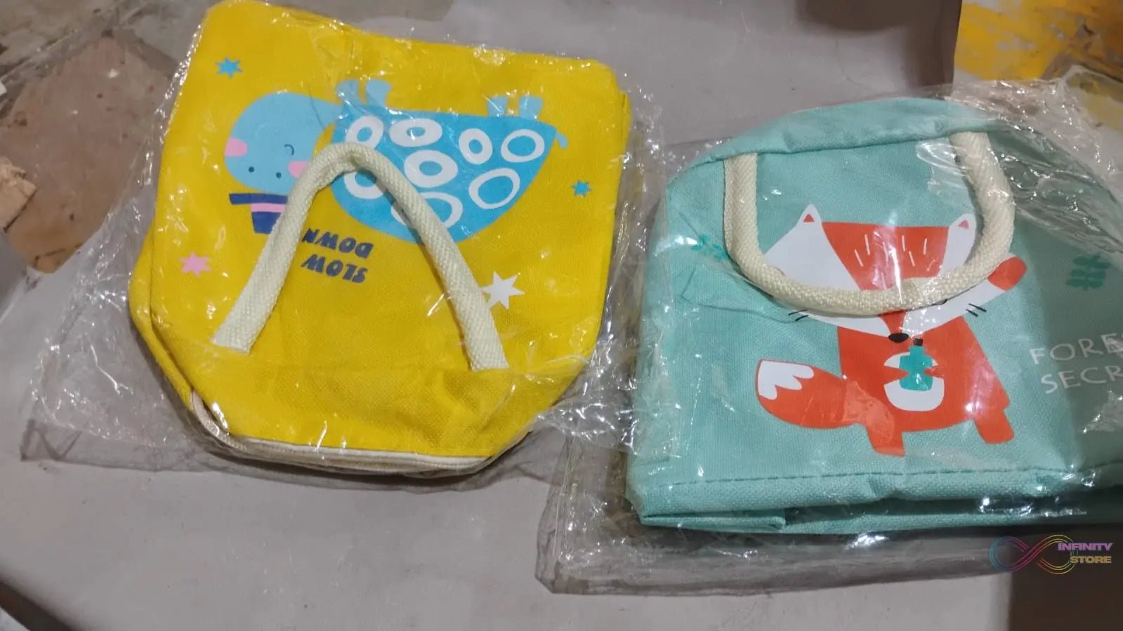 Lunch Box Bag for Women Men Insulated Lunch Bag With Zipper (1 Pc / Mix Color / Design) - infinityexculsivestore.com