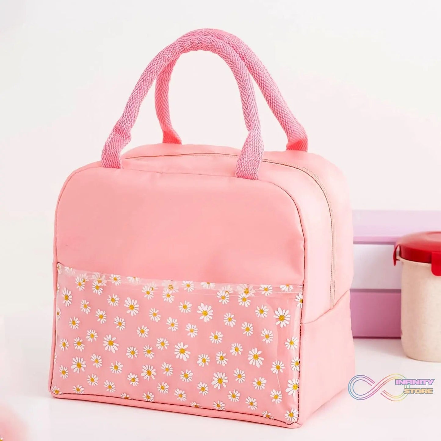 Lunch Box Bag for Women Men Insulated Lunch Bag With Zipper (1 Pc / Mix Color) - infinityexculsivestore.com