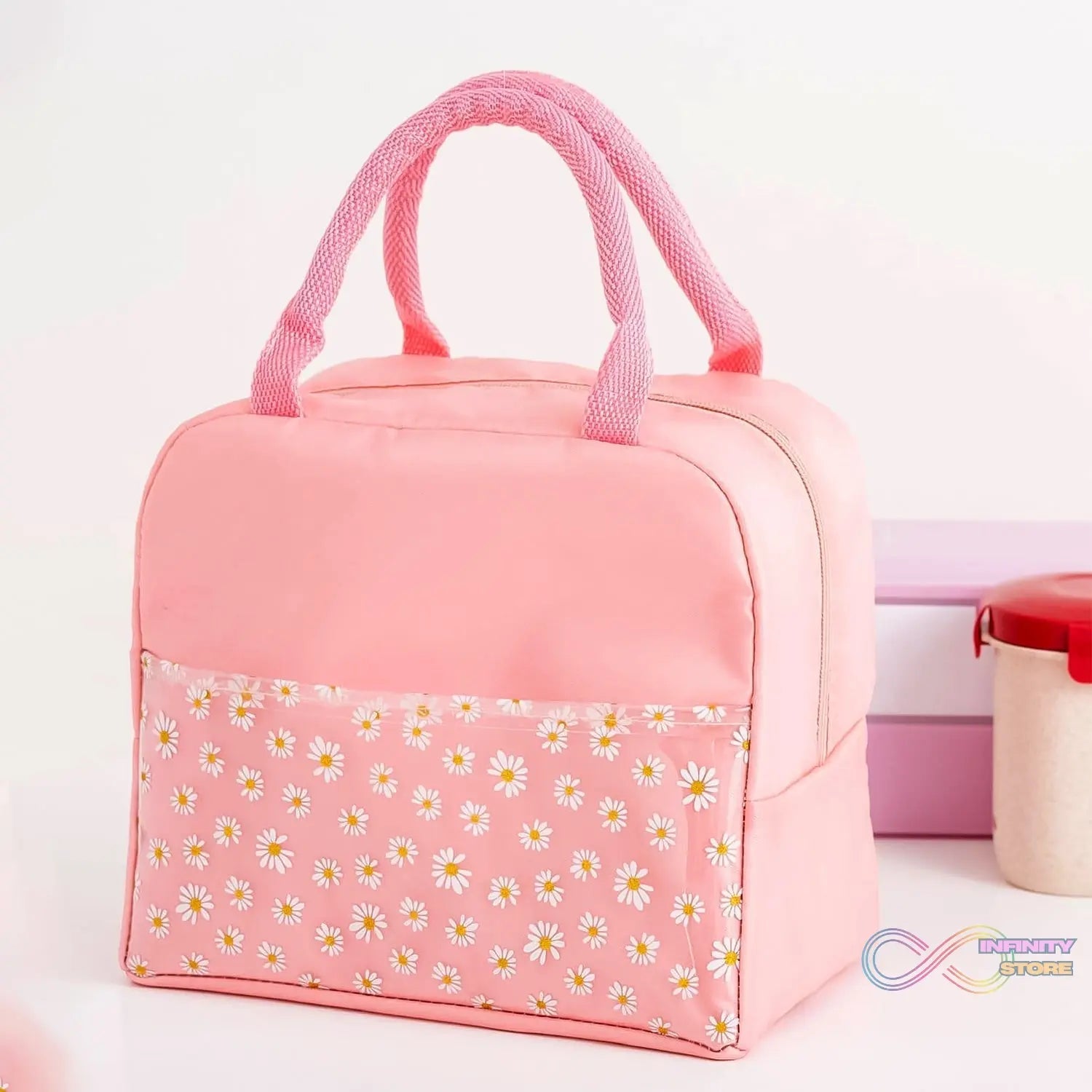 Lunch Box Bag for Women Men Insulated Lunch Bag With Zipper (1 Pc / Mix Color) - infinityexculsivestore.com