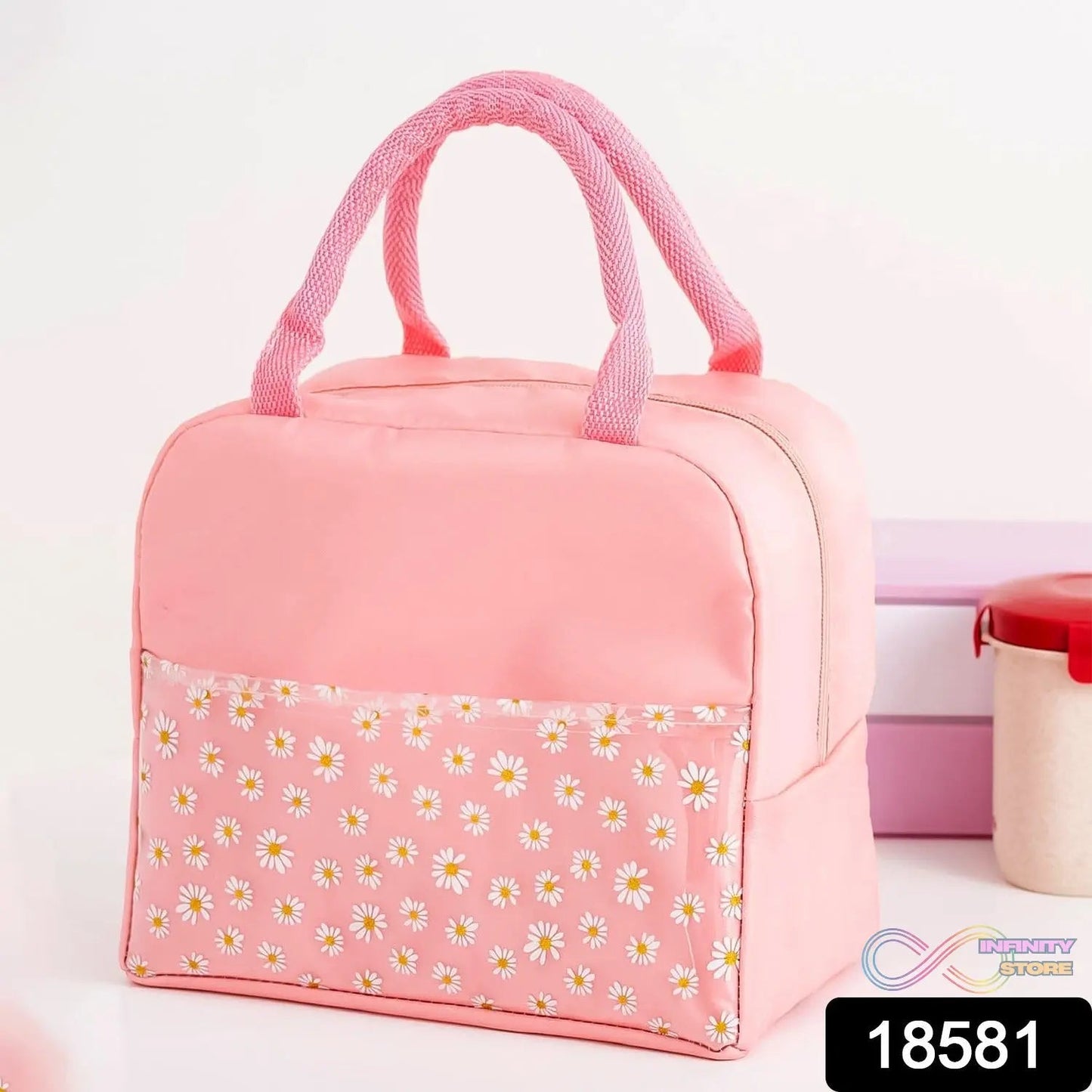 Lunch Box Bag for Women Men Insulated Lunch Bag With Zipper (1 Pc / Mix Color) - infinityexculsivestore.com