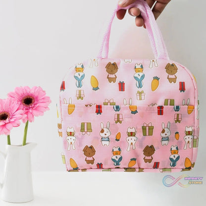 Lunch Box Bag for Women Men Insulated Lunch Bag With Zipper (1 Pc / Mix Color) - infinityexculsivestore.com