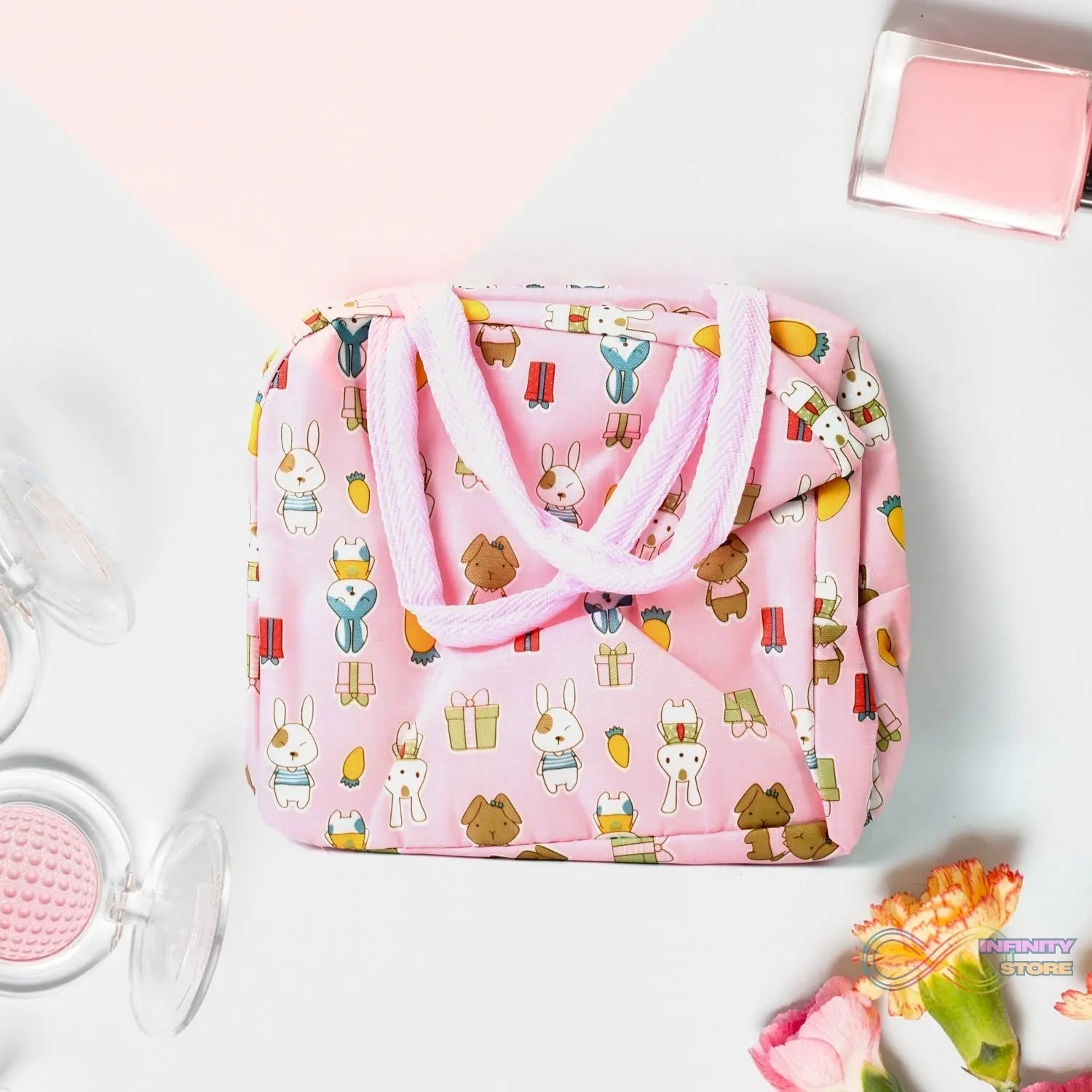 Lunch Box Bag for Women Men Insulated Lunch Bag With Zipper (1 Pc / Mix Color) - infinityexculsivestore.com