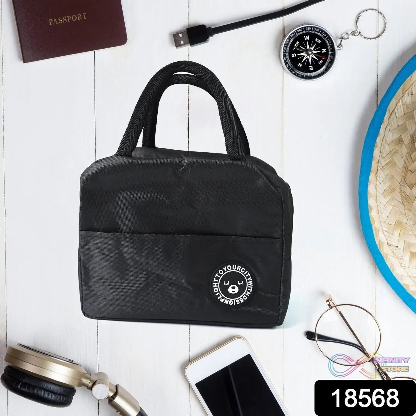 Lunch Box Bag for Women Men Insulated Lunch Bag With Zipper (1 Pc / Mix Color) - infinityexculsivestore.com