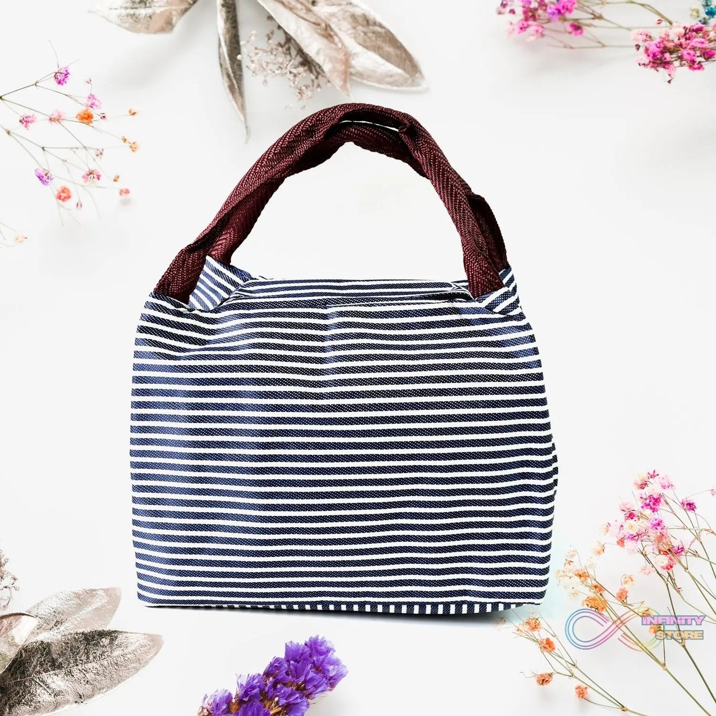 Lunch Box Bag for Women Men Insulated Lunch Bag With Zipper (1 Pc / Mix Color) - infinityexculsivestore.com