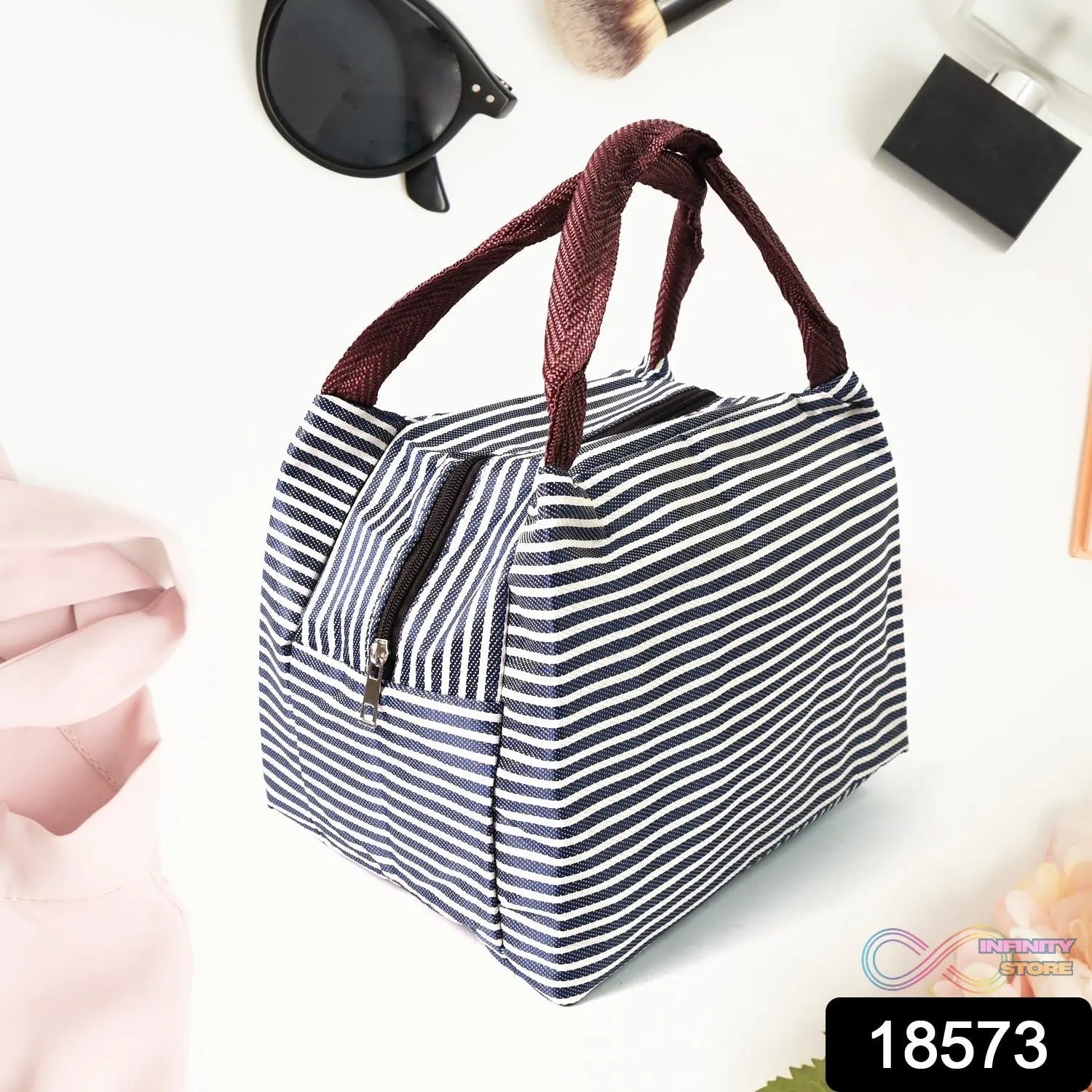 Lunch Box Bag for Women Men Insulated Lunch Bag With Zipper (1 Pc / Mix Color) - infinityexculsivestore.com