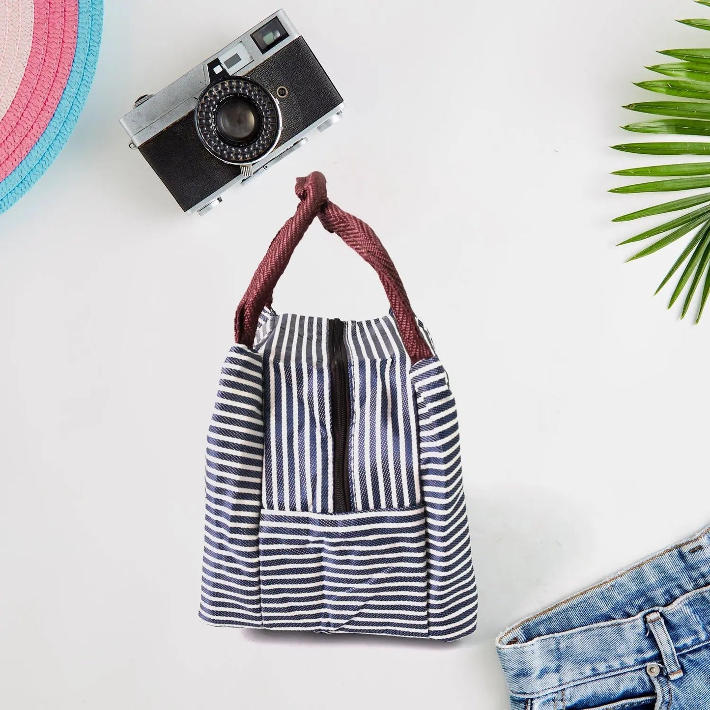 Lunch Box Bag for Women Men Insulated Lunch Bag With Zipper (1 Pc / Mix Color) - infinityexculsivestore.com