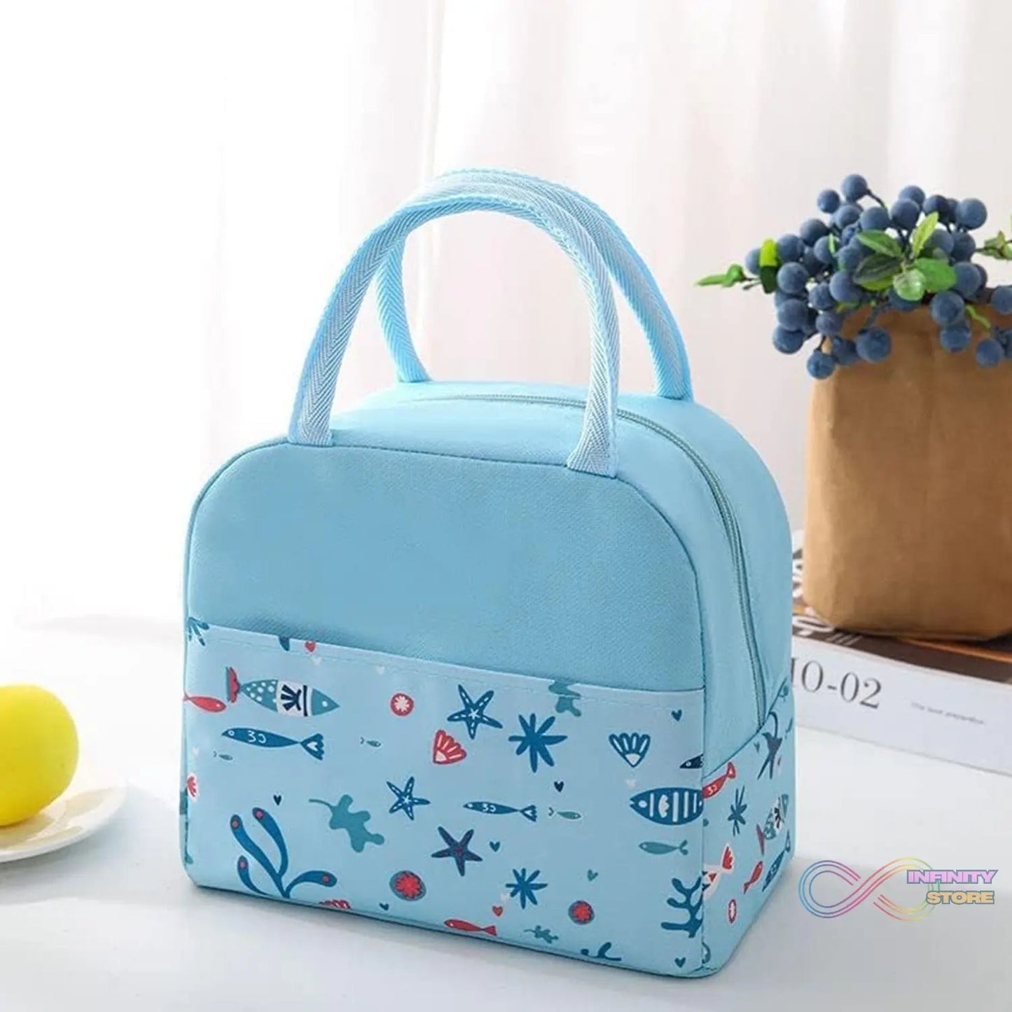 Lunch Box Bag for Women Men Insulated Lunch Bag With Zipper (1 Pc / Mix Color) - infinityexculsivestore.com