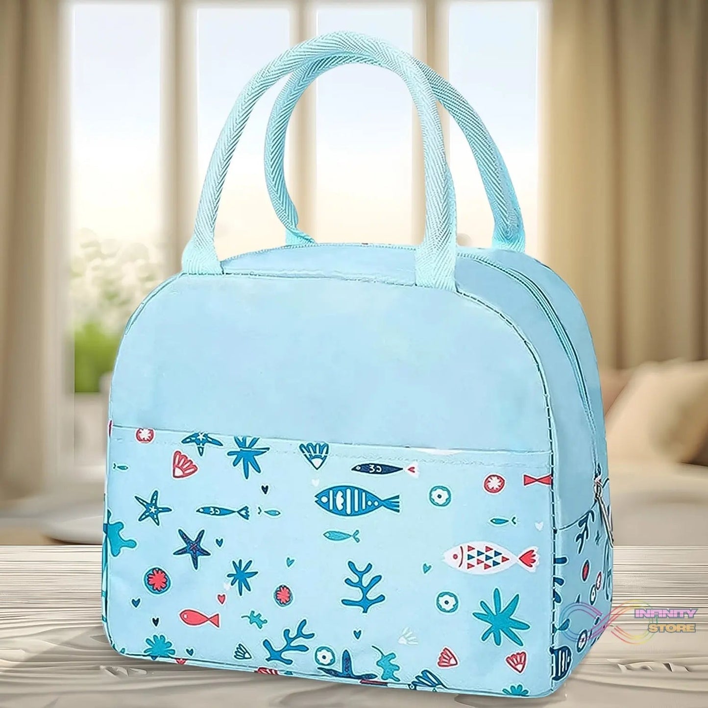 Lunch Box Bag for Women Men Insulated Lunch Bag With Zipper (1 Pc / Mix Color) - infinityexculsivestore.com