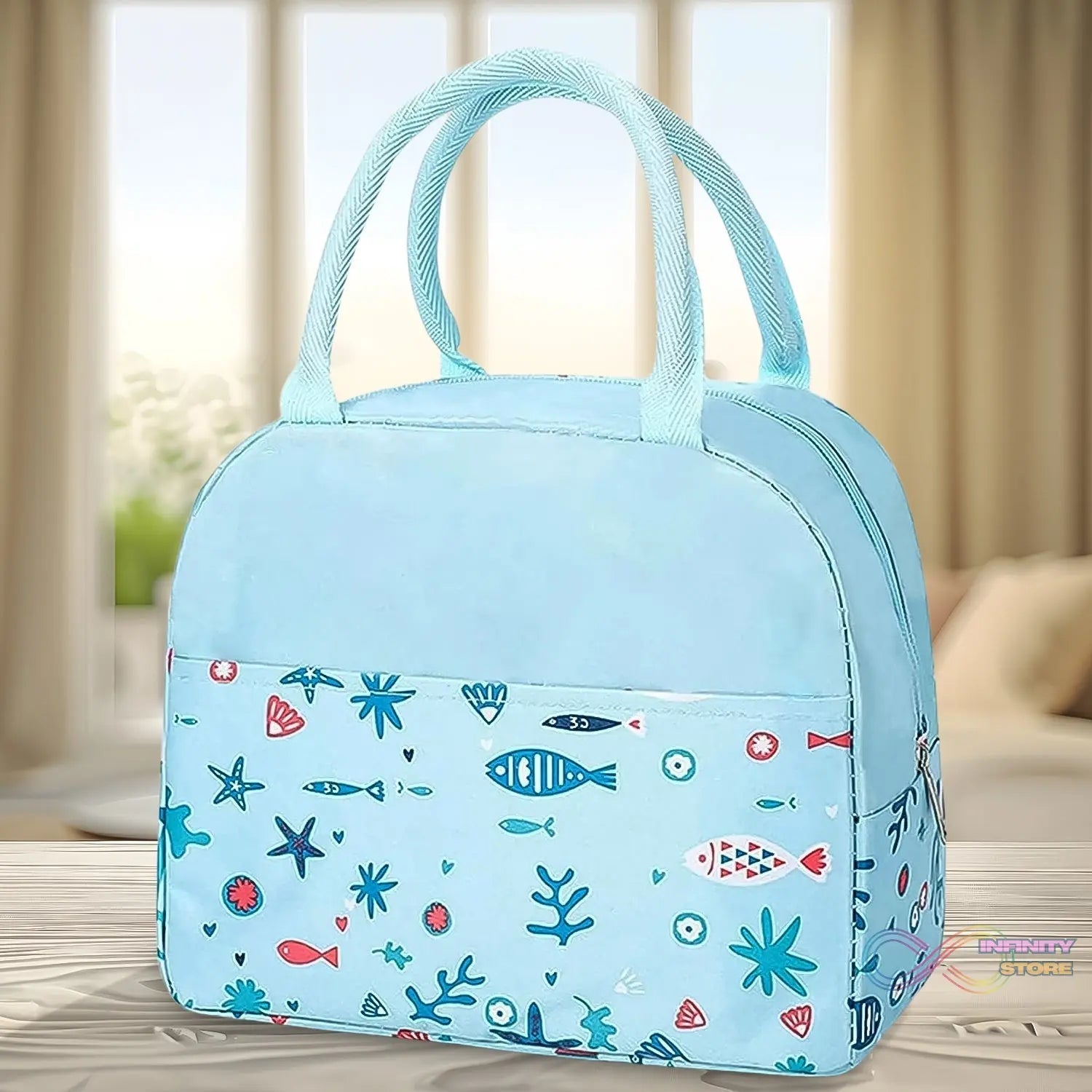 Lunch Box Bag for Women Men Insulated Lunch Bag With Zipper (1 Pc / Mix Color) - infinityexculsivestore.com