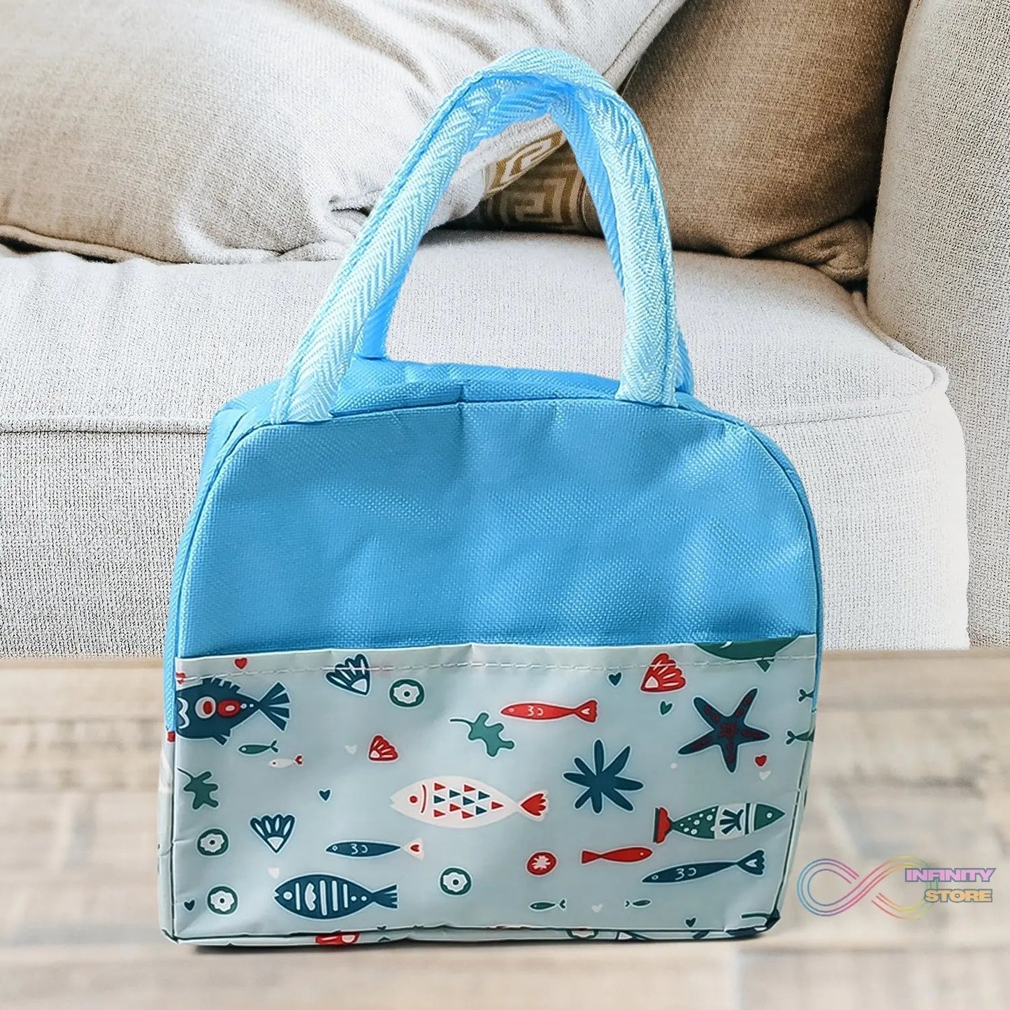 Lunch Box Bag for Women Men Insulated Lunch Bag With Zipper (1 Pc / Mix Color) - infinityexculsivestore.com