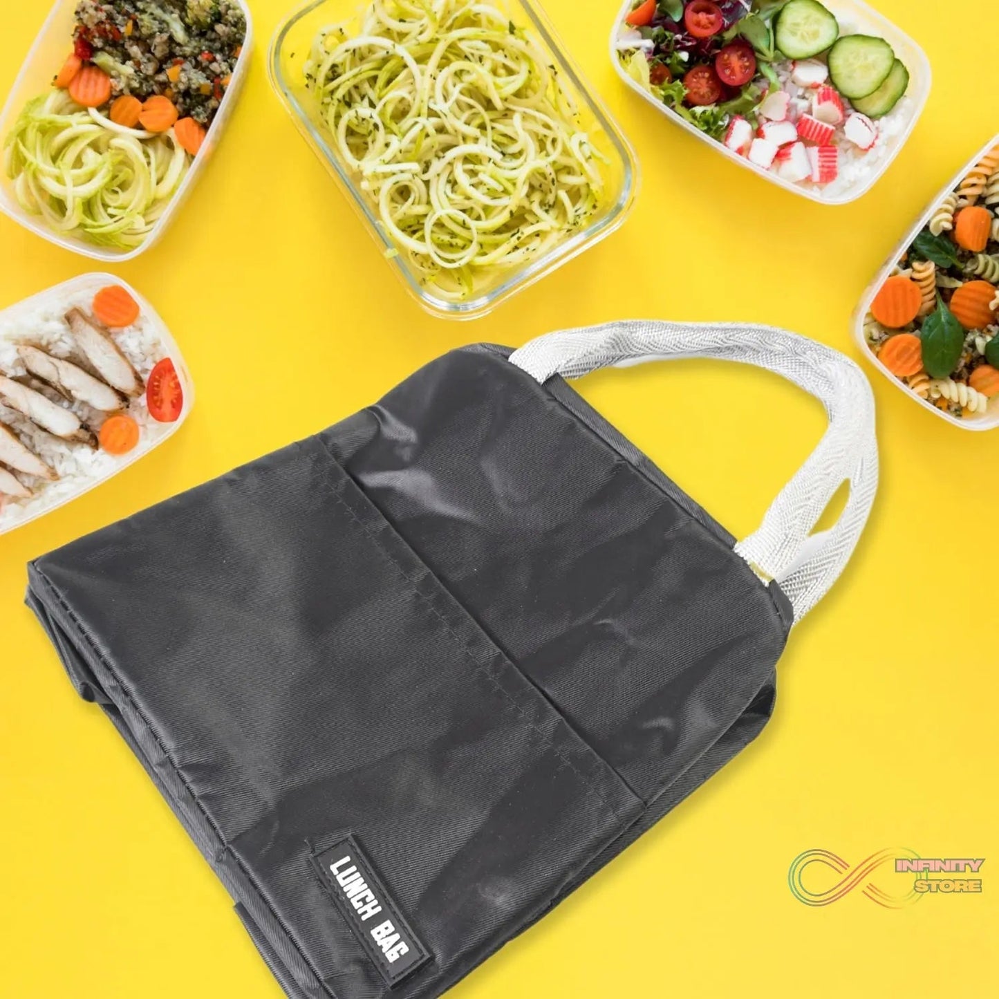 Lunch Box Bag for Women Men Insulated Lunch Bag With Zipper (1 Pc / Mix Color) - infinityexculsivestore.com