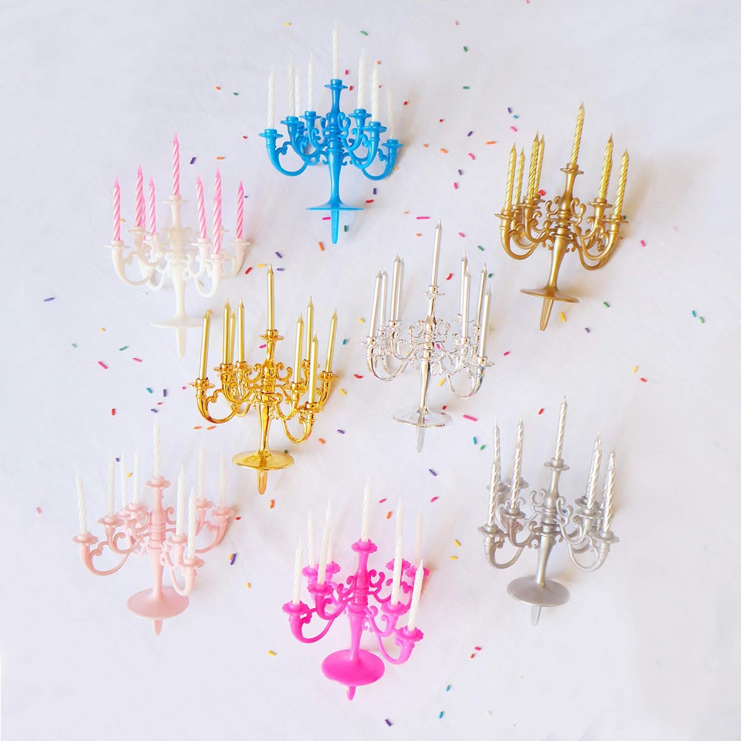 Luxury Birthday Candle Set | Elegant Cake Toppers & Holders for Parties and Proposals - infinityexculsivestore.com