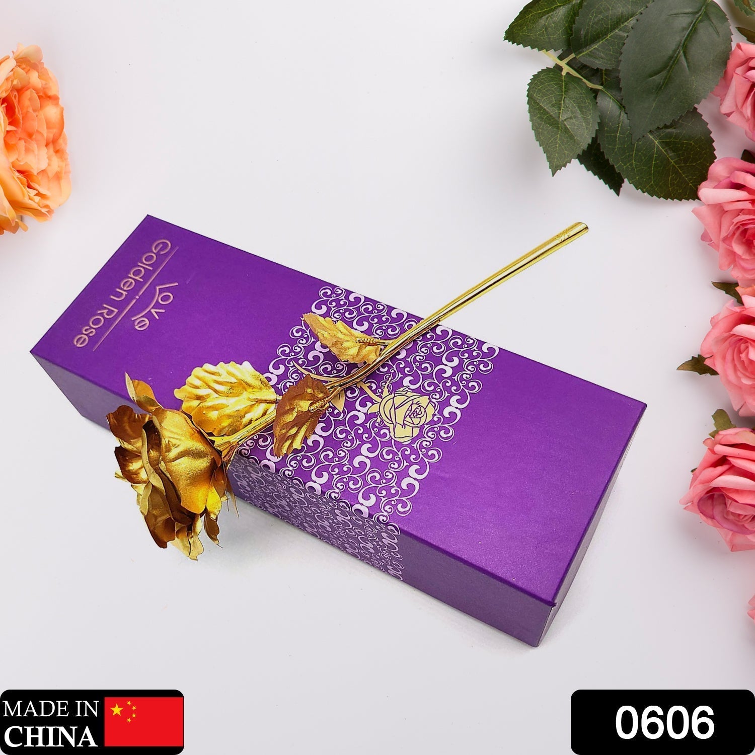 Luxury Decorative Gold Plated Artificial Golden Rose with Premium Box - infinityexculsivestore.com