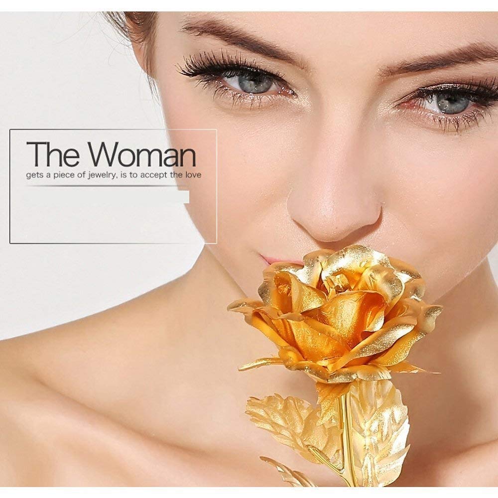 Luxury Decorative Gold Plated Artificial Golden Rose with Premium Box - infinityexculsivestore.com