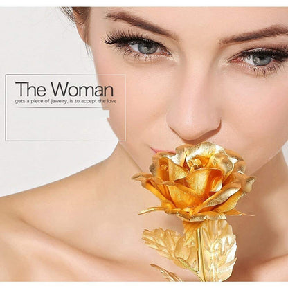 Luxury Decorative Gold Plated Artificial Golden Rose with Premium Box - infinityexculsivestore.com