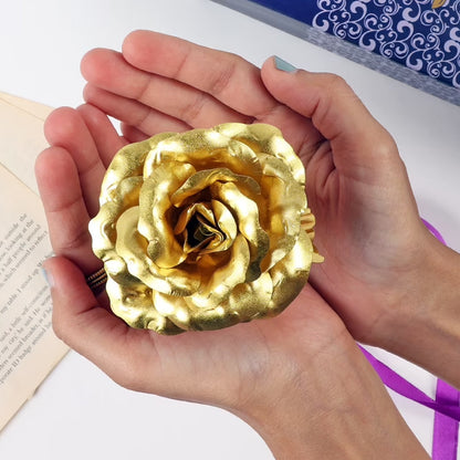 Luxury Decorative Gold Plated Artificial Golden Rose with Premium Box - infinityexculsivestore.com